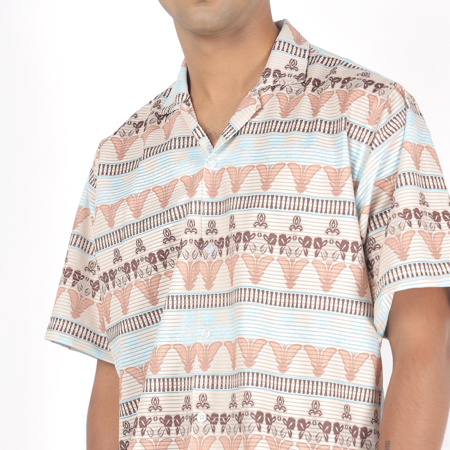 Men Jairo White Print Funky Shirt