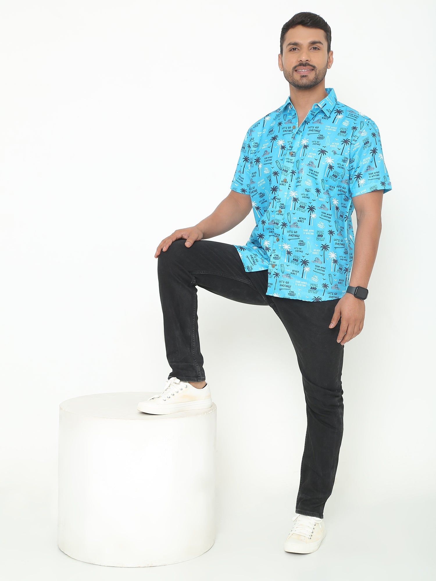 Modest Multi Floral Printed Casuals Shirt