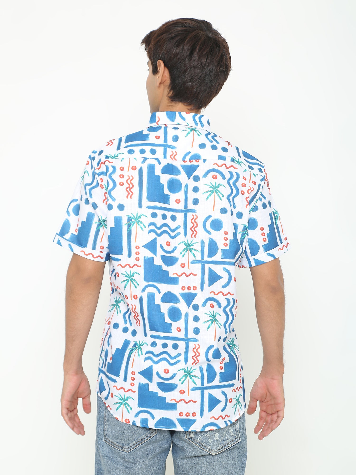 Men Multi Geometric Printed Casuals Shirt