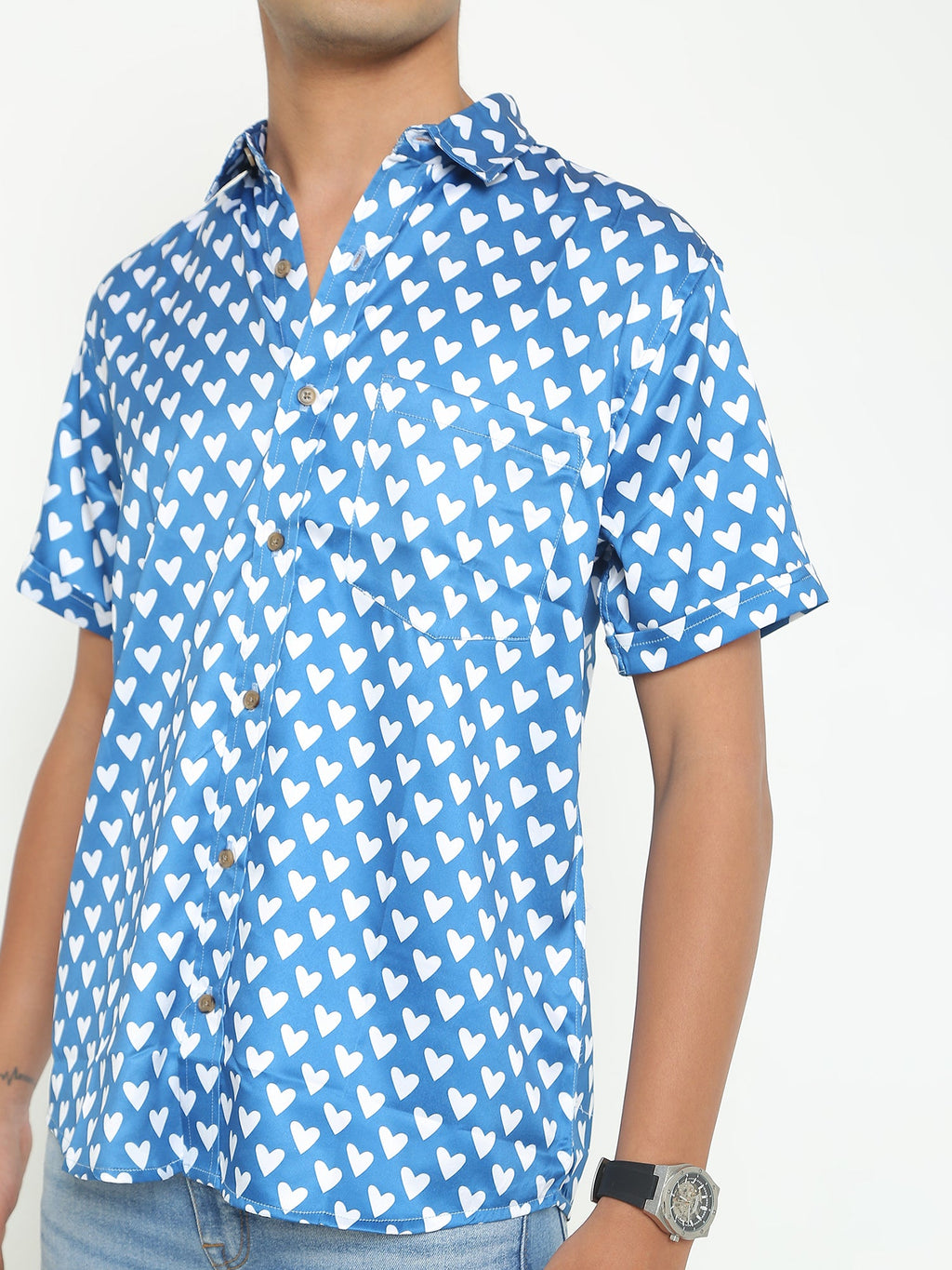 Blue Multi Giza Floral Printed Casuals Shirt