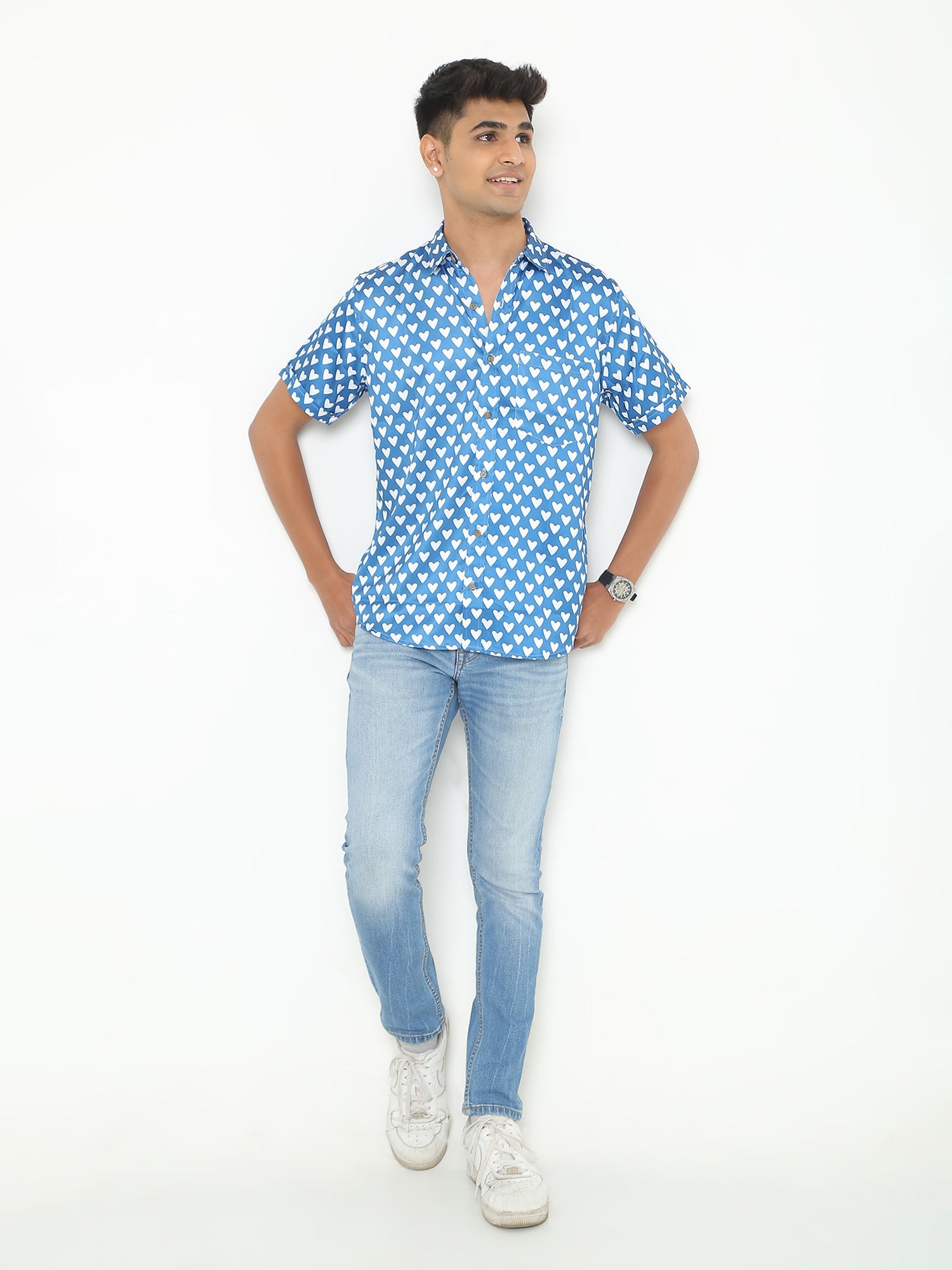 Blue Multi Giza Floral Printed Casuals Shirt