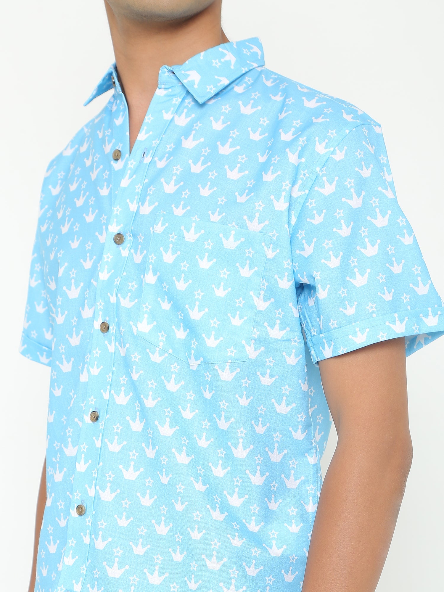 Modest Multi Geometric Printed Casuals Shirt